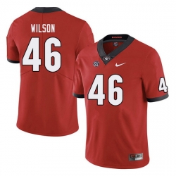 Men #46 Jake Wilson Georgia Bulldogs College Football Jerseys Sale-Red Men #46 Jake Wilson Georgia Bulldogs College Football Jerseys Sale-Red