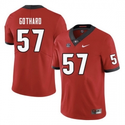 Men #57 Daniel Gothard Georgia Bulldogs College Football Jerseys-Red Men #57 Daniel Gothard Georgia Bulldogs College Football Jerseys-Red