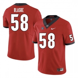 Men #58 Austin Blaske Georgia Bulldogs College Football Jerseys Sale-Red Men #58 Austin Blaske Georgia Bulldogs College Football Jerseys Sale-Red
