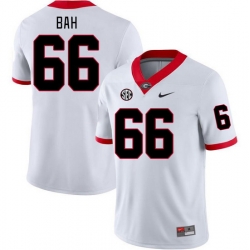 Men #66 Aliou Bah Georgia Bulldogs College Football Jerseys Stitched-White Men #66 Aliou Bah Georgia Bulldogs College Football Jerseys Stitched-White