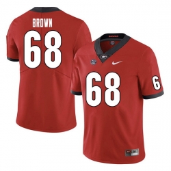 Men #68 Chris Brown Georgia Bulldogs College Football Jerseys Sale-Red Men #68 Chris Brown Georgia Bulldogs College Football Jerseys Sale-Red