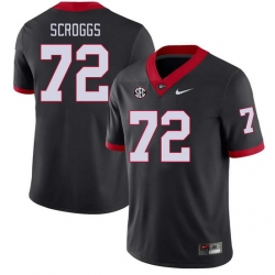 Men #72 Griffin Scroggs Georgia Bulldogs College Football Jerseys Stitched-Black Men #72 Griffin Scroggs Georgia Bulldogs College Football Jerseys Stitched-Black