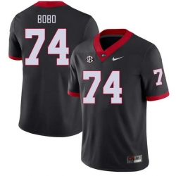 Men #74 Drew Bobo Georgia Bulldogs College Football Jerseys Stitched-Black Men #74 Drew Bobo Georgia Bulldogs College Football Jerseys Stitched-Black
