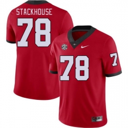 Men #78 Nazir Stackhouse Georgia Bulldogs College Football Jerseys Stitched-Red Men #78 Nazir Stackhouse Georgia Bulldogs College Football Jerseys Stitched-Red