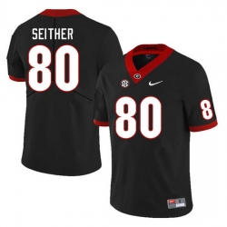 Men #80 Brett Seither Georgia Bulldogs College Football Jerseys Sale-Black Men #80 Brett Seither Georgia Bulldogs College Football Jerseys Sale-Black