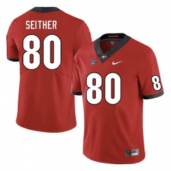 Men #80 Brett Seither Georgia Bulldogs College Football Jerseys Sale-Red Men #80 Brett Seither Georgia Bulldogs College Football Jerseys Sale-Red