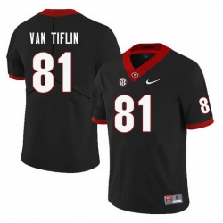 Men #81 Steven Van Tiflin Georgia Bulldogs College Football Jerseys-Black Men #81 Steven Van Tiflin Georgia Bulldogs College Football Jerseys-Black