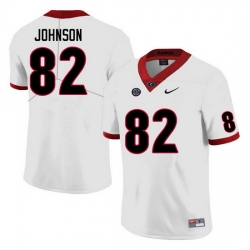 Men #82 Logan Johnson Georgia Bulldogs College Football Jerseys Sale-White Anniversary Men #82 Logan Johnson Georgia Bulldogs College Football Jerseys Sale-White Anniversary