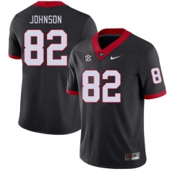 Men #82 Logan Johnson Georgia Bulldogs College Football Jerseys Stitched-Black Men #82 Logan Johnson Georgia Bulldogs College Football Jerseys Stitched-Black