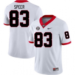 Men #83 Cole Speer Georgia Bulldogs College Football Jerseys Stitched-White Men #83 Cole Speer Georgia Bulldogs College Football Jerseys Stitched-White
