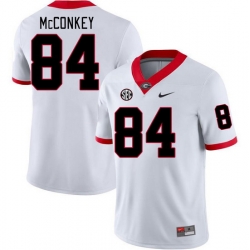 Men #84 Ladd McConkey Georgia Bulldogs College Football Jerseys Stitched-White Men #84 Ladd McConkey Georgia Bulldogs College Football Jerseys Stitched-White
