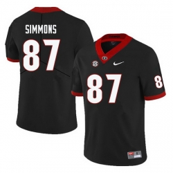 Men #87 Tyler Simmons Georgia Bulldogs College Football Jerseys-Black Men #87 Tyler Simmons Georgia Bulldogs College Football Jerseys-Black