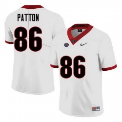 Men Georgia Bulldogs #86 Wix Patton College Football Jerseys Sale-White