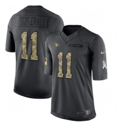 Men Nike Arizona Cardinals 11 Larry Fitzgerald Limited Black 2016 Salute to Service NFL Jersey