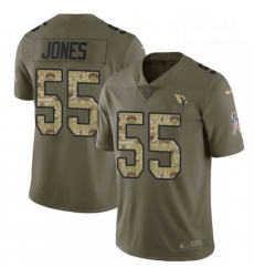 Men Nike Arizona Cardinals 55 Chandler Jones Limited OliveCamo 2017 Salute to Service NFL Jersey