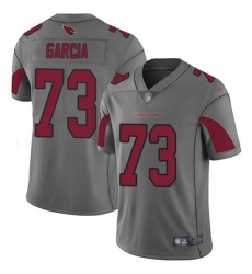 Nike Cardinals 73 Max Garcia Silver Men Stitched NFL Limited Inverted Legend Jersey