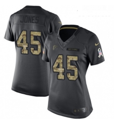 Womens Nike Atlanta Falcons 45 Deion Jones Limited Black 2016 Salute to Service NFL Jersey