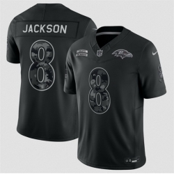 Youth Baltimore Ravens  8 Lamar Jackson Black 2026 Salute to Service Limited Stitched Football Jersey