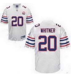 Buffalo Bills 20 Donte Whitner White Throwback Jersey 50th Anniversary Patch