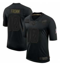 Men Buffalo Bills 10 Jake Fromm Black Limited 2020 Salute To Service Jersey