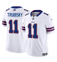 Men Buffalo Bills 11 Mitch Trubisky White 2023 F U S E  Vapor Untouchable Limited Stitched Football Jersey