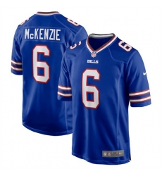 Men Buffalo Bills 6 Isaiah McKenzie Royal Stitched Game Jersey