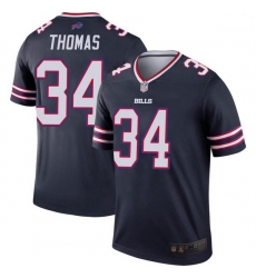 Men Buffalo Bills Thurman Thomas Navy Legend Inverted Jersey