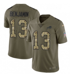 Mens Nike Buffalo Bills 13 Kelvin Benjamin Limited OliveCamo 2017 Salute to Service NFL Jersey