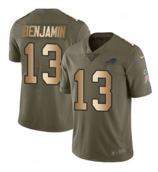 Mens Nike Buffalo Bills 13 Kelvin Benjamin Limited OliveGold 2017 Salute to Service NFL Jersey