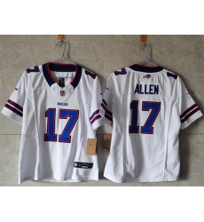 Women Buffalo Bills 17 Josh Allen White 2023 F U S E Vapor Untouchable Limited Stitched Football Jersey Women Buffalo Bills 17 Josh Allen White 2023 F U S E Vapor Untouchable Limited Stitched Football Jersey