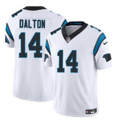 Men Carolina Panthers 14 Andy Dalton White 2024 F U S E  Vapor Limited Stitched Football Jersey