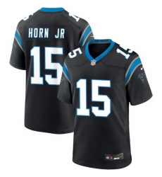 Men Carolina Panthers 15 Jimmy Horn Jr Black 2025 Vapor Limited Stitched Football Jersey Men Carolina Panthers 15 Jimmy Horn Jr Black 2025 Vapor Limited Stitched Football Jersey