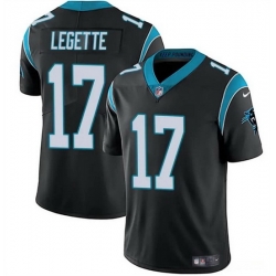 Youth Carolina Panthers 17 Xavier Legette Black Vapor Limited Stitched Football Jersey