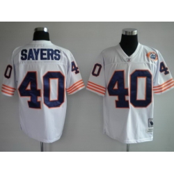Chicago Bears 40 Sayers white throwback Jerseys Big Number Chicago Bears 40 Sayers white throwback Jerseys Big Number