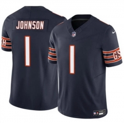 Men Chicago Bears 1 Jaylon Johnson Navy 2024 F U S E  Vapor Stitched Football Jersey