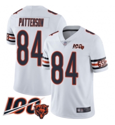 Men Chicago Bears 84 Cordarrelle Patterson White Vapor Untouchable Limited Player 100th Season Football Jersey