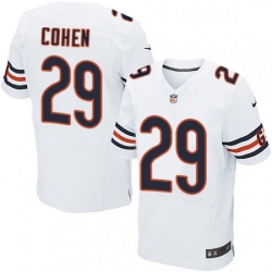Mens Nike Chicago Bears 29 Tarik Cohen Elite White NFL Jersey Mens Nike Chicago Bears 29 Tarik Cohen Elite White NFL Jersey