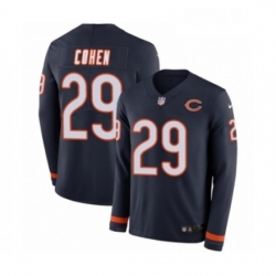 Mens Nike Chicago Bears 29 Tarik Cohen Limited Navy Blue Therma Long Sleeve NFL Jersey Mens Nike Chicago Bears 29 Tarik Cohen Limited Navy Blue Therma Long Sleeve NFL Jersey