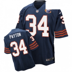 Mens Nike Chicago Bears 34 Walter Payton Elite Navy Blue Throwback NFL Jersey Mens Nike Chicago Bears 34 Walter Payton Elite Navy Blue Throwback NFL Jersey