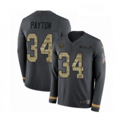Mens Nike Chicago Bears 34 Walter Payton Limited Black Salute to Service Therma Long Sleeve NFL Jersey Mens Nike Chicago Bears 34 Walter Payton Limited Black Salute to Service Therma Long Sleeve NFL Jersey