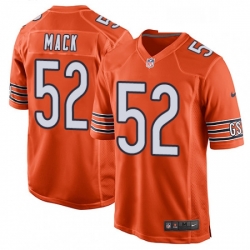 Mens Nike Chicago Bears 52 Khalil Mack Game Orange Alternate NFL Jersey Mens Nike Chicago Bears 52 Khalil Mack Game Orange Alternate NFL Jersey
