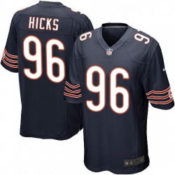 Mens Nike Chicago Bears 96 Akiem Hicks Game Navy Blue Team Color NFL Jersey Mens Nike Chicago Bears 96 Akiem Hicks Game Navy Blue Team Color NFL Jersey