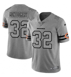 Nike Bears 32 David Montgomery 2019 Gray Gridiron Gray Vapor Untouchable Limited Jersey