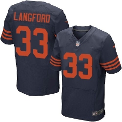 Nike Bears #33 Jeremy Langford Navy Blue 1940s Throwback Mens Stitched NFL Elite Jersey Nike Bears #33 Jeremy Langford Navy Blue 1940s Throwback Mens Stitched NFL Elite Jersey