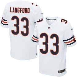 Nike Bears #33 Jeremy Langford White Mens Stitched NFL Elite Jersey Nike Bears #33 Jeremy Langford White Mens Stitched NFL Elite Jersey