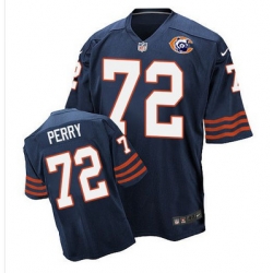 Nike Bears #72 William Perry Navy Blue Throwback Mens Stitched NFL Elite Jersey Nike Bears #72 William Perry Navy Blue Throwback Mens Stitched NFL Elite Jersey