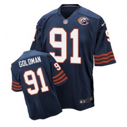 Nike Bears #91 Eddie Goldman Navy Blue Throwback Mens Stitched NFL Elite Jersey Nike Bears #91 Eddie Goldman Navy Blue Throwback Mens Stitched NFL Elite Jersey