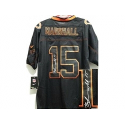 Nike Chicago Bears 15 Brandon Marshall Black Elite Light Out Signed NFL Jersey Nike Chicago Bears 15 Brandon Marshall Black Elite Light Out Signed NFL Jersey