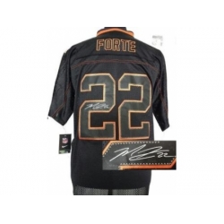 Nike Chicago Bears 22 Matt Forte Black Elite Light Out Signed NFL Jersey Nike Chicago Bears 22 Matt Forte Black Elite Light Out Signed NFL Jersey