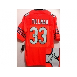 Nike Chicago Bears 33 Charles Tillman Orange Elite Signed NFL Jersey Nike Chicago Bears 33 Charles Tillman Orange Elite Signed NFL Jersey